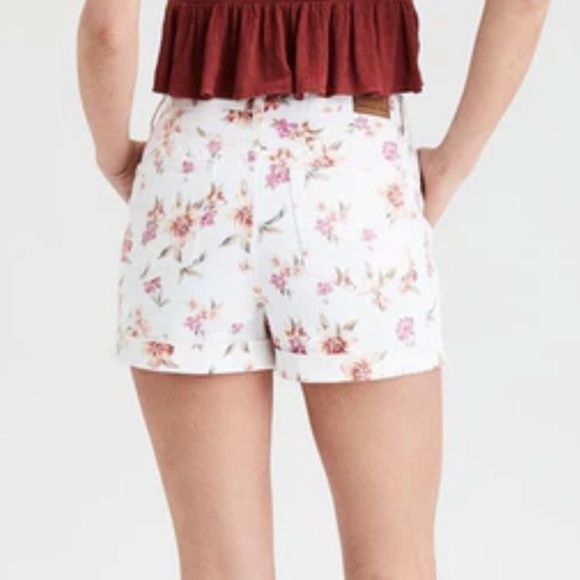 NWOT AEO 🦅 Floral Denim Mom Shorts - Picture 8 of 12
